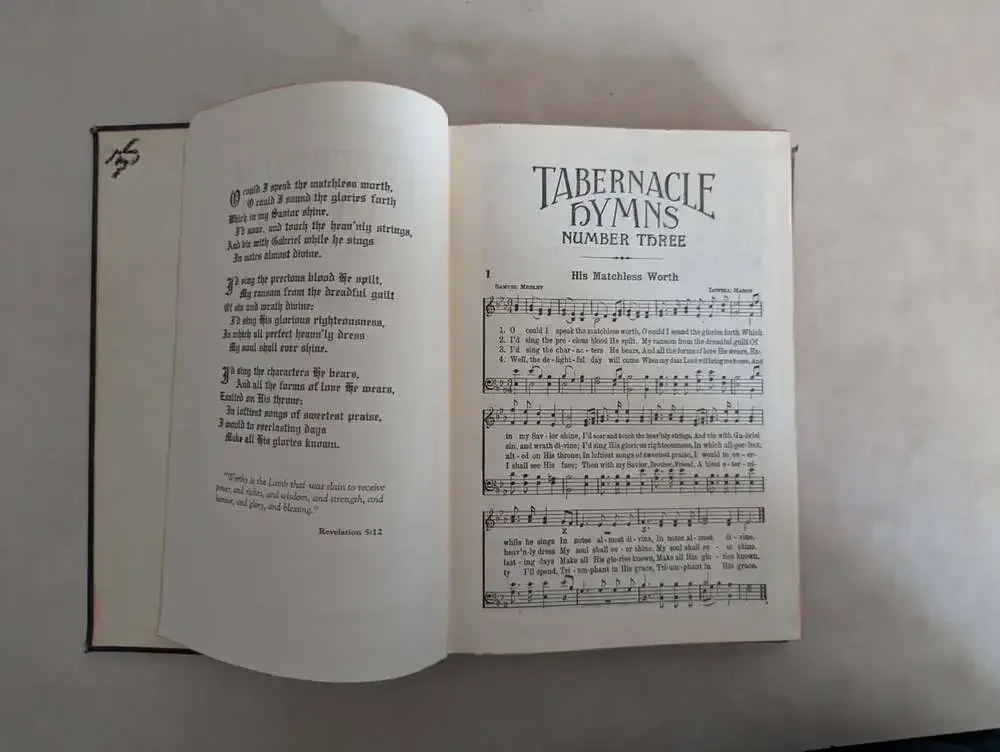 Tabernacle Hymns Number Three Tabernacle Publishing Company Hard Back Book 1952